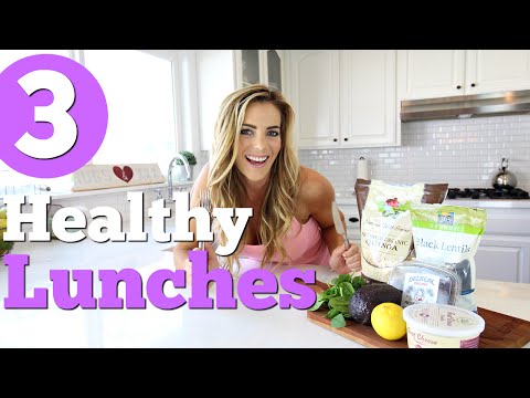 3 Quick & Healthy Lunch Ideas! Quinoa Lentil Bowl, Chicken Salad Wrap, Avocado Chicken Salad