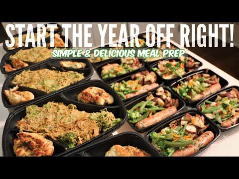 Healthy Creamy Chicken Pasta Meal Prep AND Chicken Sausage with Potatoes Meal Prep