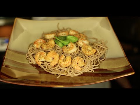 Quick & Clean Eating: Lemon Garlic Shrimp over Spelt Pasta