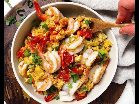 Healthy Shrimp Stir Fry with Tomato Ketchup Sauce | Paleo Easy Chinese Shrimp Recipe