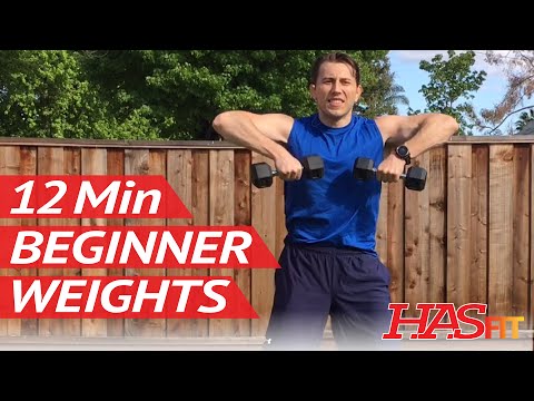 12 Min Beginner Weight Training – Strength Training for Beginners – Beginner Workout Routine