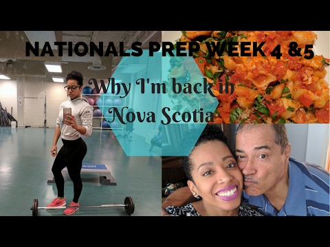 Prep Week 4 & 5: Catching up |Shrimp Pasta Recipe| Glute Pump workout | Why I'm back in Nova Scotia
