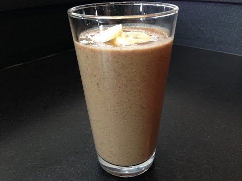 Chocolate Banana Post Workout Smoothie – HASfit Healthy Smoothie Recipes – Protein Smoothies