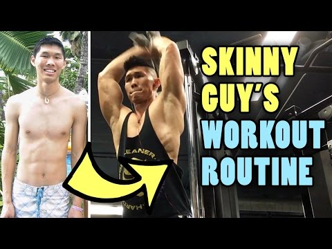SKINNY MUSCLE GUY CHEST & BACK WORKOUT ROUTINE – Life After College: Ep. 465