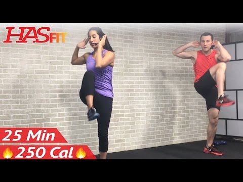 25 Min Low Impact Cardio Workout for Beginners – HIIT Beginner Workout Routine at Home for Women Men