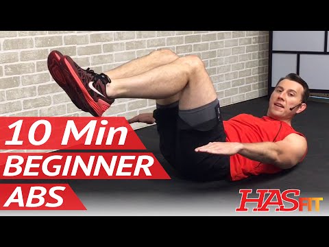 10 Minute Abs Workout for Beginners – 10 Min Easy Beginner Ab Workout for Women & Men at Home