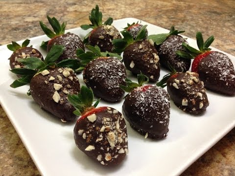 Healthy Chocolate Covered Strawberries – HASfit Vegan Chocolate Sauce – Healthy Dessert Recipes