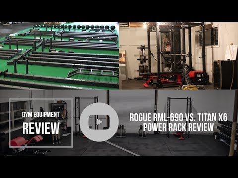 Gym Equipment Review for @GarageGymReviews | Rogue RML-690 vs Titan Fitness x6 Power Rack | ep. 1