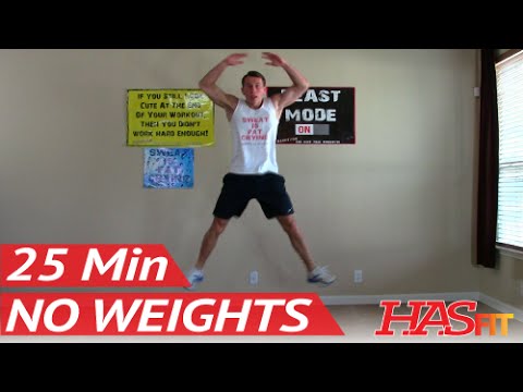 25 Min Workout Without Weights – HASfit Exercises to Lose Belly Fat Workouts without Equipment No
