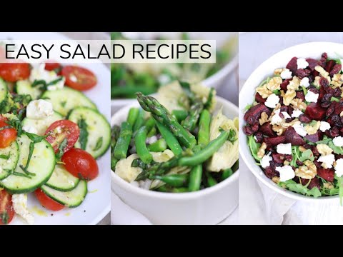 3 *NEW* EASY HEALTHY SALAD RECIPES | clean eating recipes
