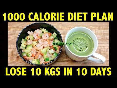 HOW TO LOSE WEIGHT FAST 10Kg in 10 Days | 1000 Calorie Diet Plan | Lose 1Kg In 1 Day