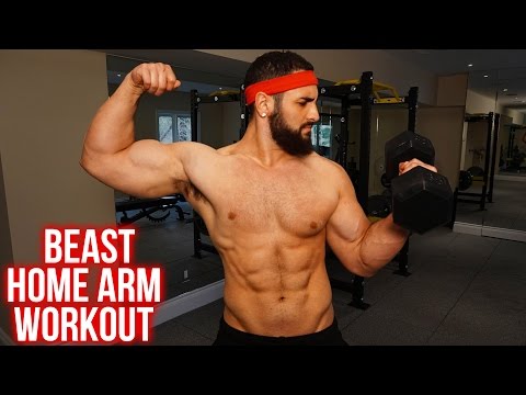 Home Bicep/ Tricep Workout Routine –Dumbbell ONLY Arm Workout (Get BIGGER Arms At Home!!)