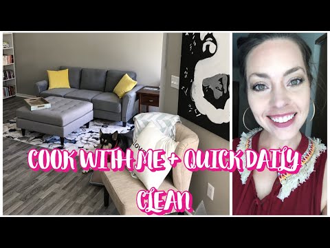 Cook With Me + Quick Daily Clean (Perfect Dinner Meal Prep + Cleaning Tips For Homes With Pets!)
