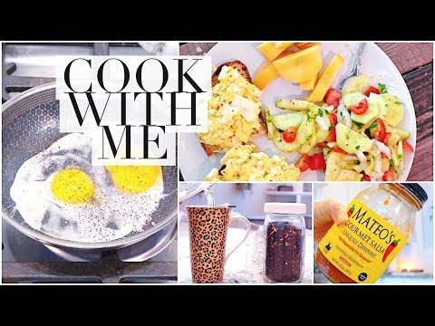 DIML: cook with me, pregnancy workout & peaceful stretching!