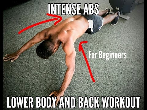 NO GYM  Abs, Lower Body and Back Workout with only 6 Exercises at HOME (Get Sore)