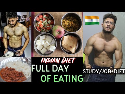 Full Day of Eating – INDIA | Indian Bodybuilding Diet for Muscle Gain | Study/Job + Diet | Fitness