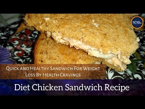 Healthy Chicken Sandwich Recipe For Weight Loss | Diet Chicken Sandwich Recipe | By Health Cravings