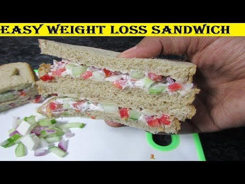 Weight Loss Sandwich | Sandwich for Fat Loss | Weight Loss Recipes | High Fiber Low Calorie Foods