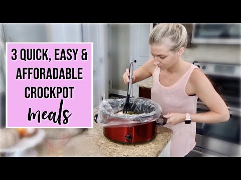 3 INCREDIBLY QUICK, EASY & AFFORDABLE CROCKPOT MEALS | DINNER IDEAS 4 FAMILIES | SLOW COOKER RECIPES