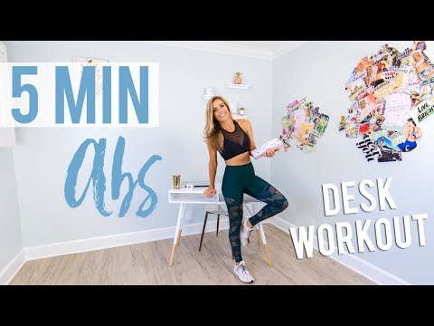 5 Minute Abs Desk Workout | Exercises For a Flat Belly