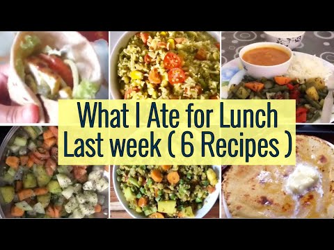 What I Ate for Lunch last week | 6 Healthy Indian vegetarian Lunch Recipes For Weight Loss | Hindi