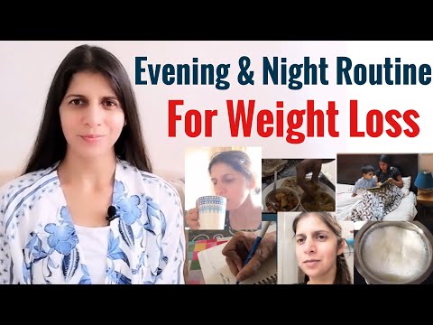My Evening & Night Routine For Weight Loss | Work, Dinner & Sleep Routine  | Planning & Tips