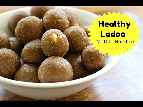 Healthy Laddu Recipe – No Oil / No Ghee – Tasty Rice Laddoo For Kids – Healthy Indian Snacks Recipes