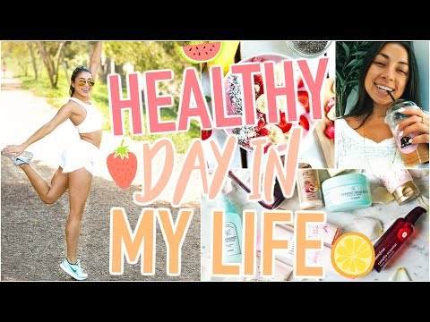 HEALTHY Day In My Life – What I Eat, Full Workout, Skincare Routine, & Makeup Hacks, & More!!