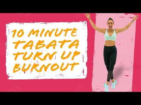 10 Minute TABATA CARDIO TURN UP Workout! NO EQUIPMENT NEEDED! | Sydney Cummings
