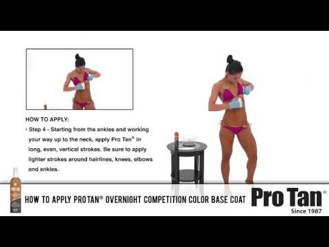How to Apply Pro Tan® Overnight Competition Color Base Coat (Female)