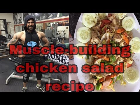 [HINDI]Muscle-building Chicken Salad Recipe[bodybuilding menu]devilsfitness