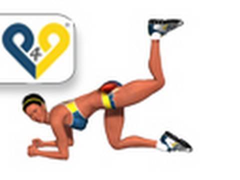 Hip & Buttocks exercise – HIP flexor – thigh exercise for woman: Hip extensions, bent knee