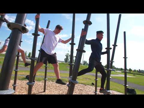 TREKFIT Outdoor Fitness Equipment – Outdoor Obstacle Course for parks – Bamboo Jungle