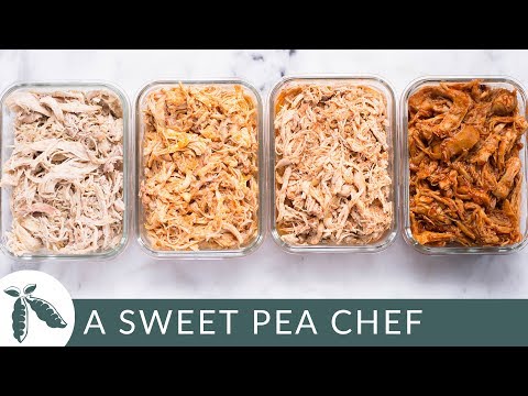 Slow Cooker Shredded Chicken Meal Prep | How To Meal Prep | A Sweet Pea Chef