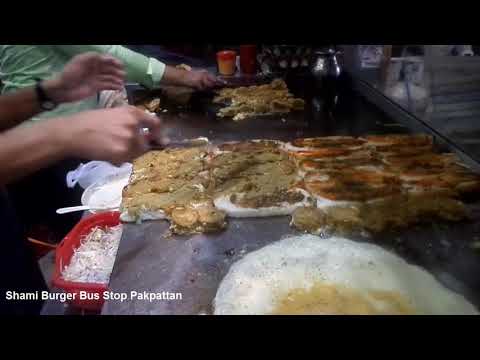 Shami Burger Bus Stop Pakpattan || anda shami burger recipe || chicken burger | street food pakistan