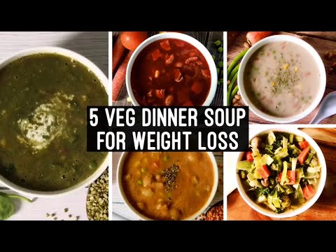 5 Healthy Veg Dinner Soup | Easy Dinner Recipes for Weight Loss | Meal Ideas to Lose weight | Hindi