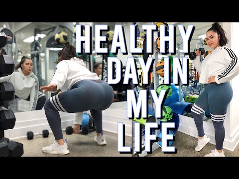 HEALTHY DAY IN MY LIFE | morning routine, total body workout, grocery haul