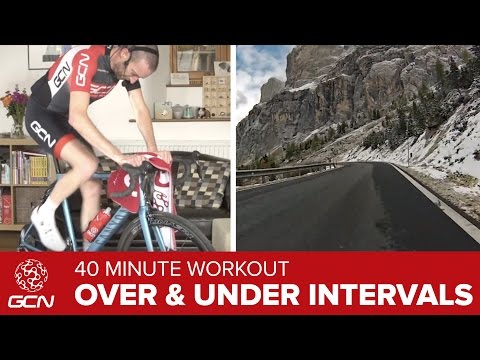 40 Minute Over / Under FTP Interval Training Cycling Workout – Climb The Passo Gardena