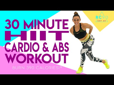 30 Minute HIIT Cardio and Abs Workout NO EQUIPMENT NEEDED! ?Burn 390 Calories!* ? Day 64 | RC90