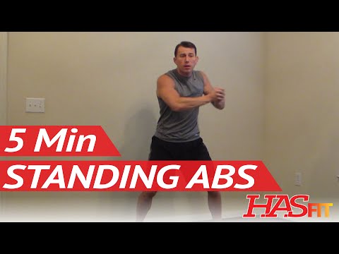 HASfit 5 Minute Standing Abs Workout – Standing Ab Exercises – Abdominal Exercise Standing Up