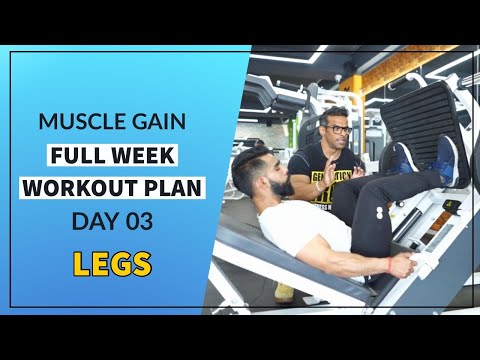 Full Week Workout Plan for Muscle Gain | Day 03 – Legs | Yatinder Singh